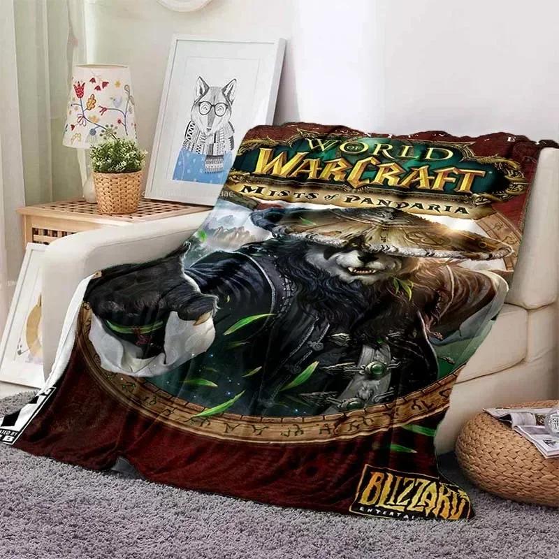 World of Warcraft Art Blanket Flannel Blanket A World of Magic and Limitless Adventure Soft Comfortable Home Travel Blanket