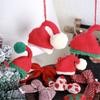 Festival Santa Hat Decoration Handmade Craft For Kids Holiday Gift Wrapping Bottle Decorations