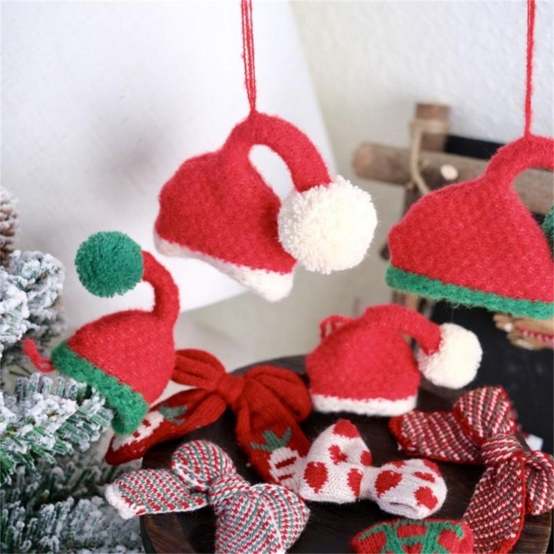 Festival Santa Hat Decoration Handmade Craft For Kids Holiday Gift Wrapping Bottle Decorations