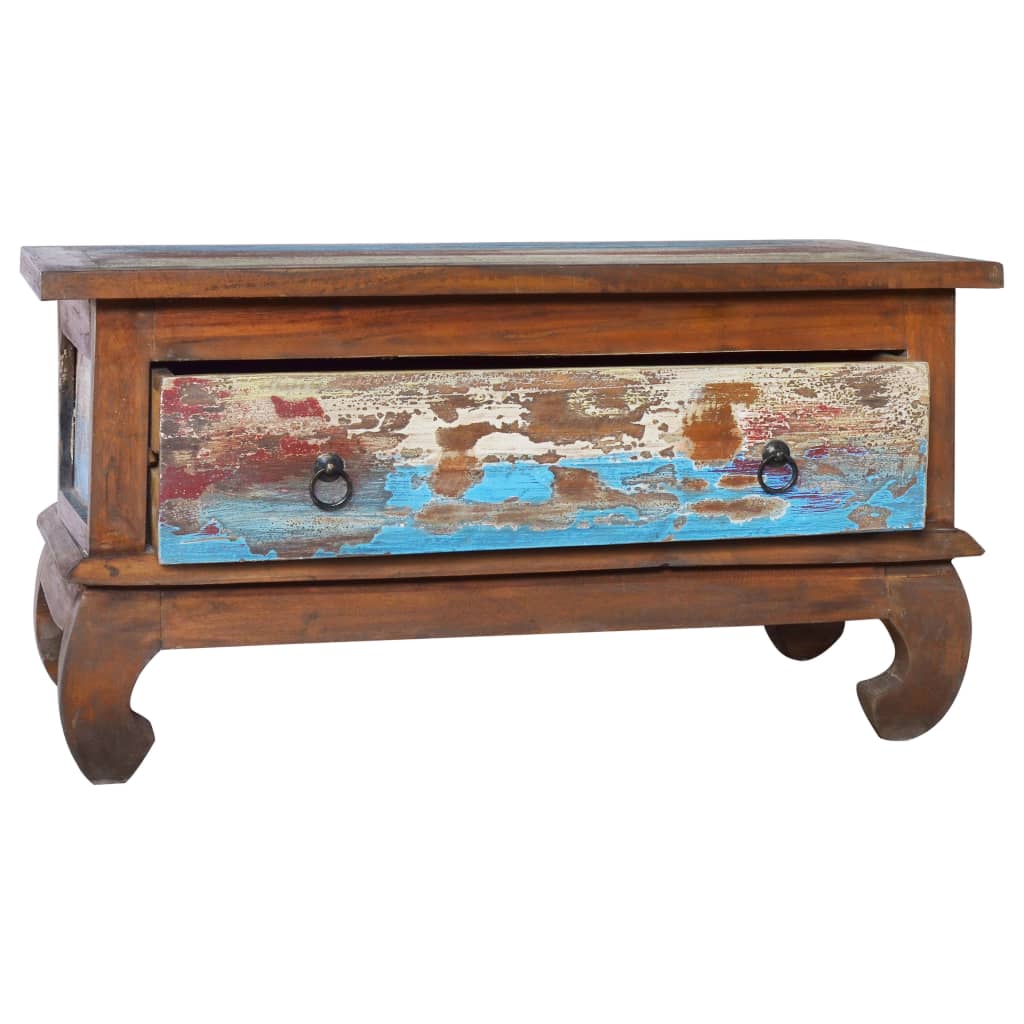 Coffee Table 80 X 50 X 40 Cm Reclaimed Teak Wood