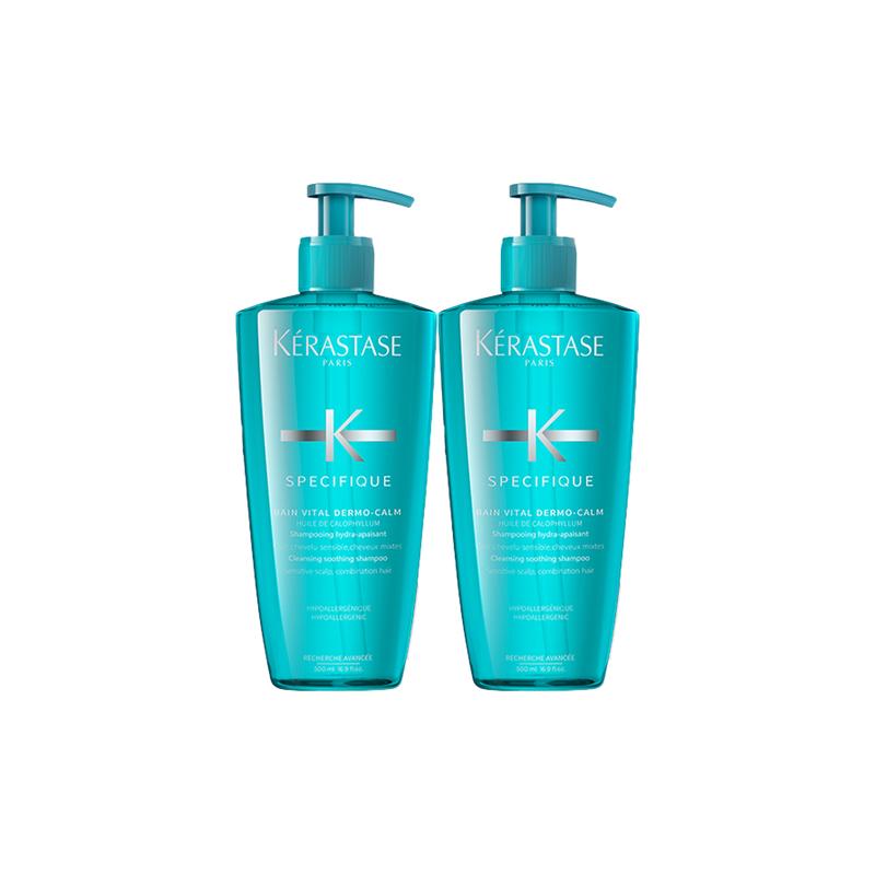 Kerastase Soothing Silk Shampoo Hair Care Nourishing Cleansing Rose /// 500ml*2 коричневый