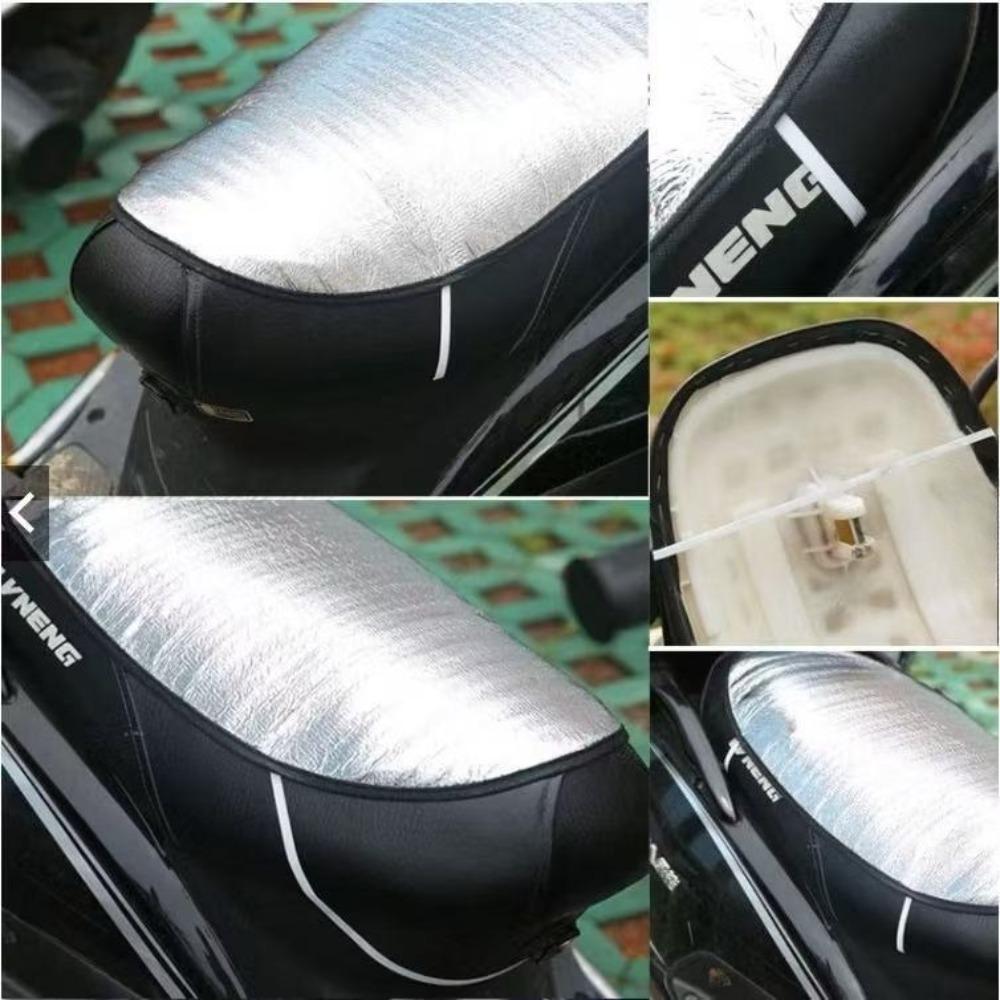 Motorcycle Seat Cushion Summer Electric Bicycle Pedal Seat Cushion Reflective Aluminum Foil Insulation Seat Cushion