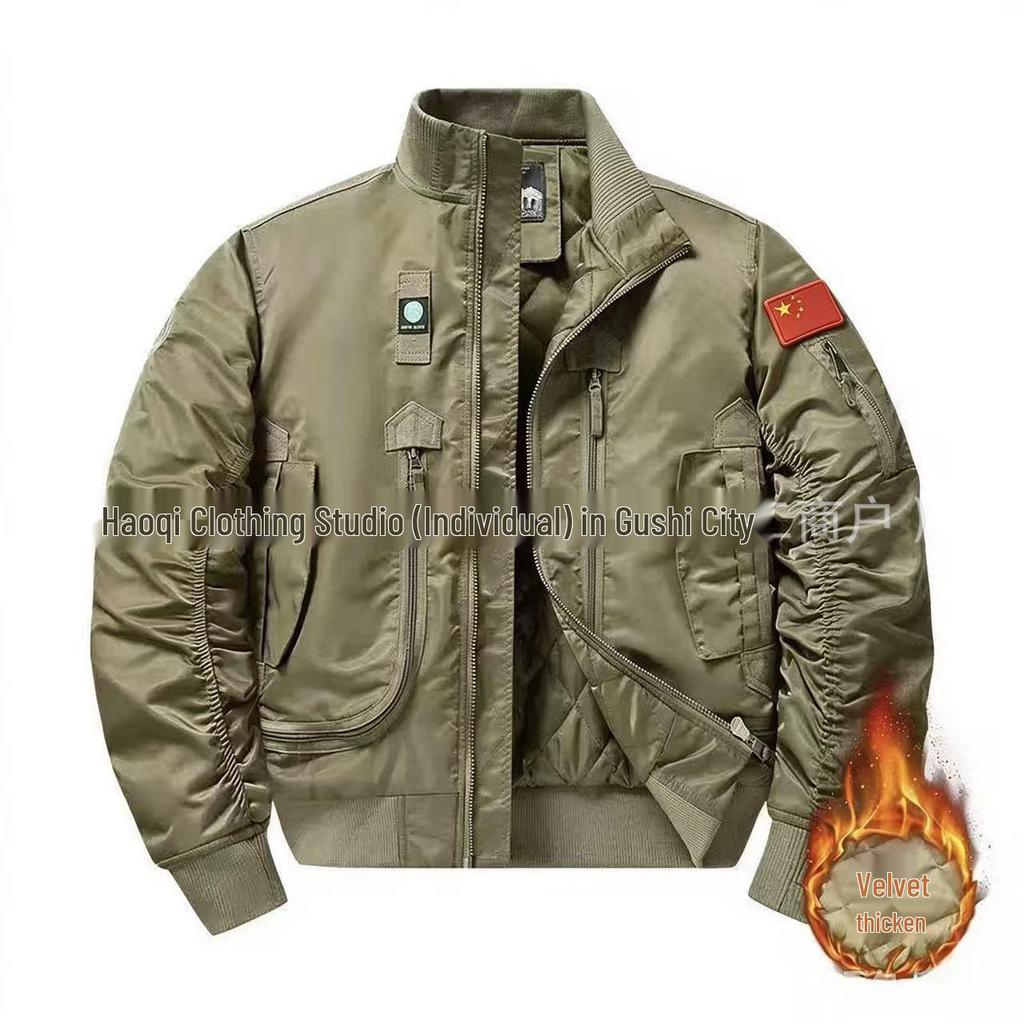 Große Baumwoll-Verdickte MA1 Air Force Fliegerjacke für Herbst/Winter