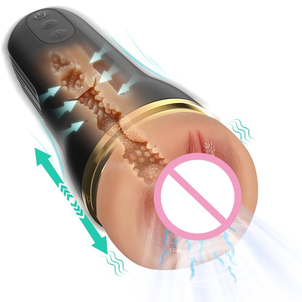 Masturbatoare Masculine Automate Penis Supt Oral Vibrator Vagin Pussy de Buzunar Cupă pentru Masturbare Jucării Sexuale pentru Bărbați Mașină de Blowjob