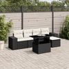 VidaXL Garden Lounge Set 6 Pcs with Cushions Black Braided Resin 3269126