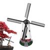 Solární světelný dům Dekorativní LED větrný mlýn Figurka Solárně napájená Osvětlená socha větrného mlýna Pro zahradu Dvorek Zahrádku Cestičku