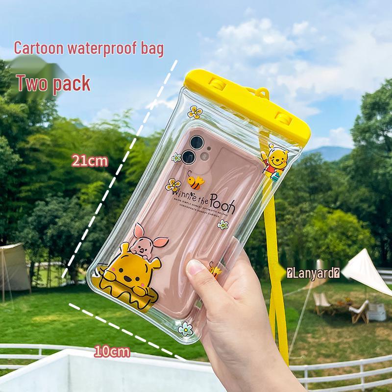 Waterproof Touchscreen Phone Pouch for Swimming and Rafting - Self-Sealing Transparent Case