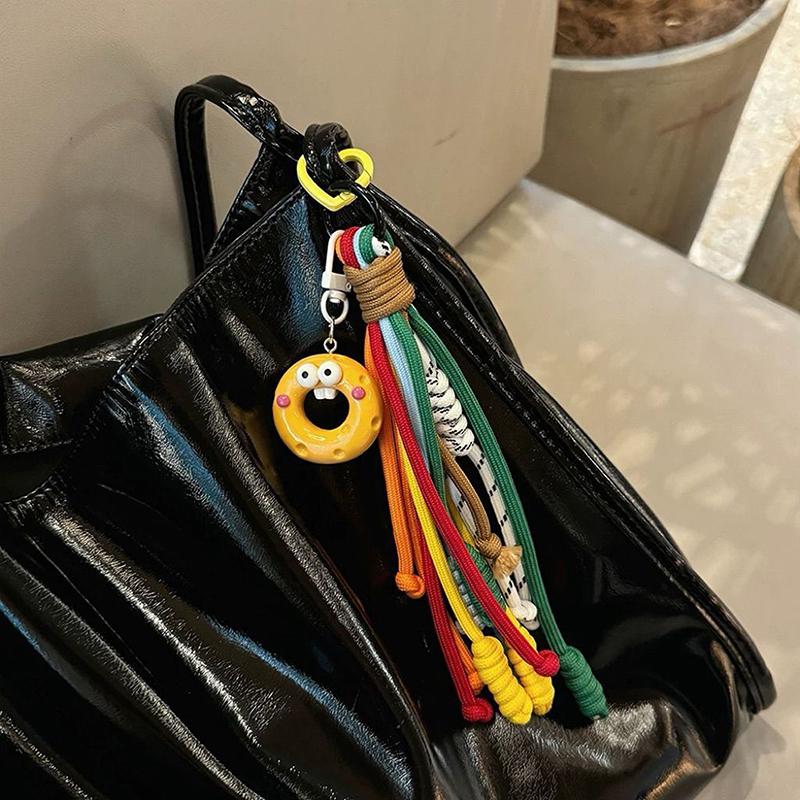

Забавный брелок «Сосисочный рот» Красочный плетеный шнурок Брелок Подвеска для сумки Украшение для подвешивания на рюкзак Аксессуары для ключей
