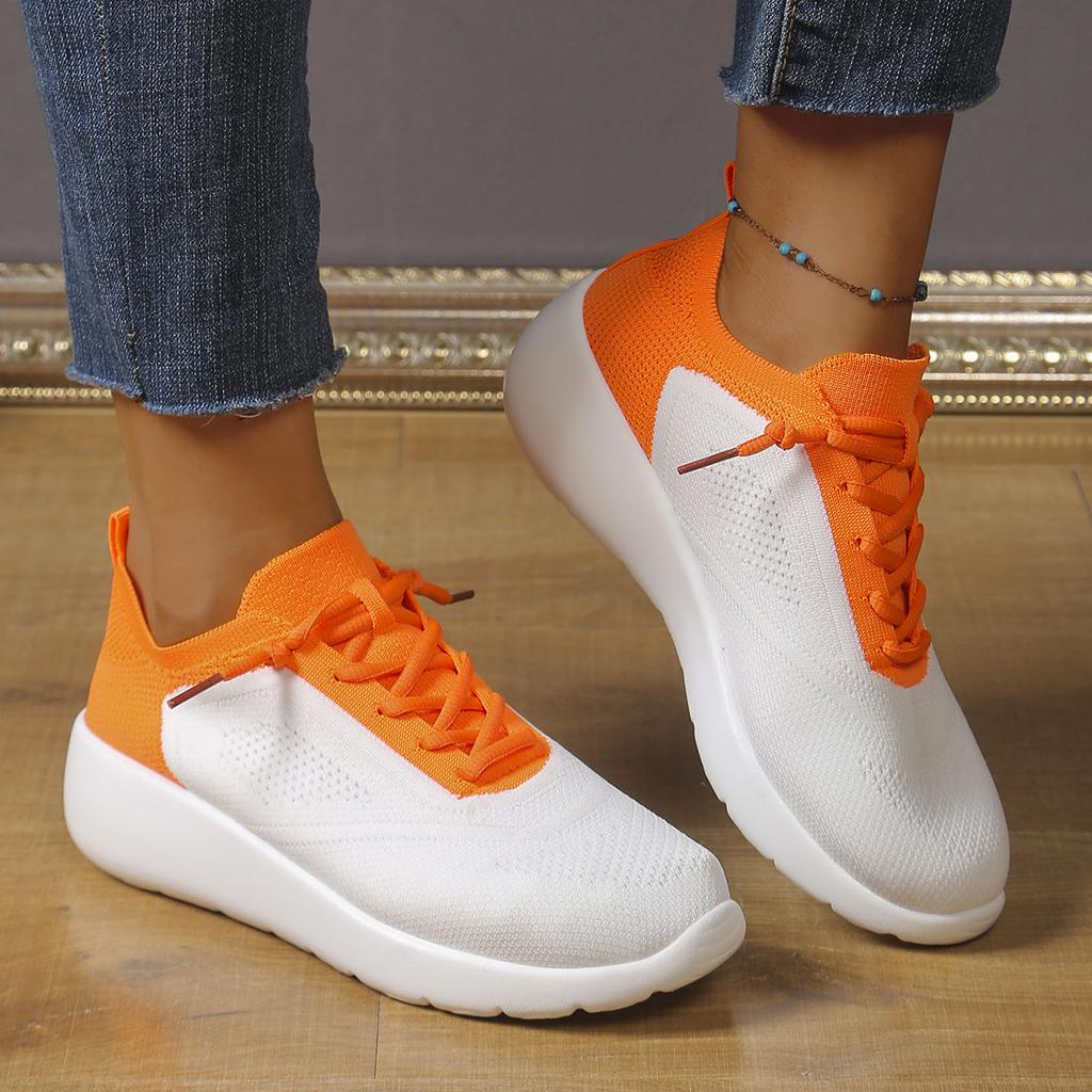 Spring And Autumn Shallow Mouth Round Head Mesh Breathable Casual Shoes For Women Fashion New Comfortable Sports Women'S Shoes