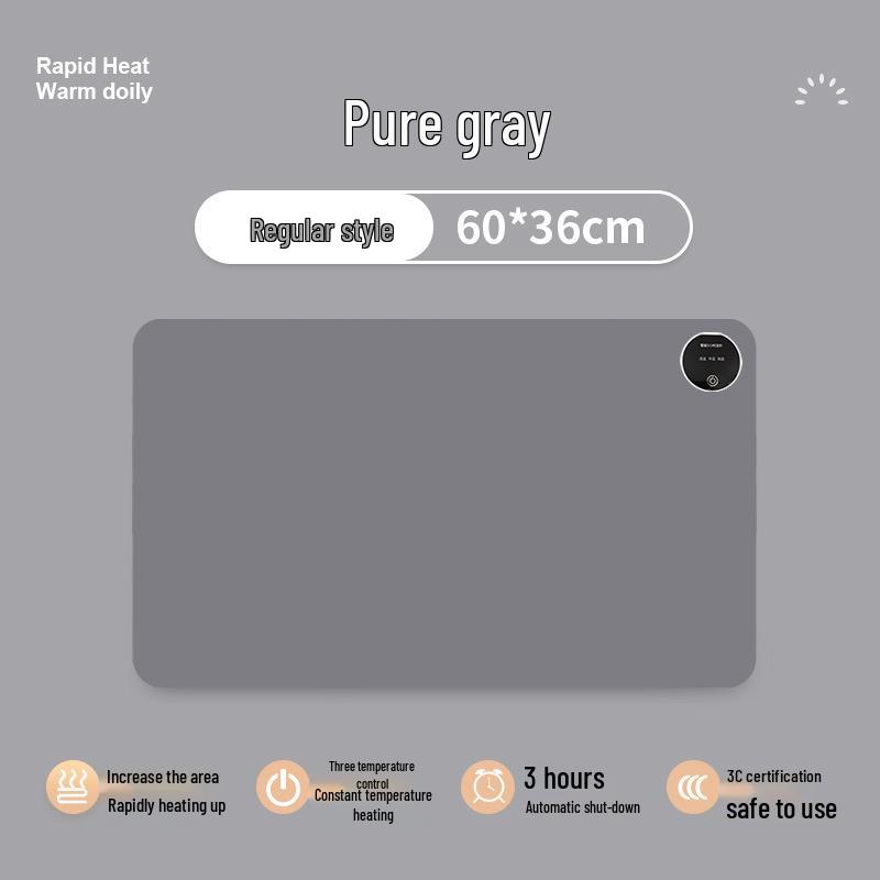 

Cartoon Heating Mouse Pad: Fast, Large, and Thick Warm Desk Pad for Office Medium 60x36cm 3-Stage Timer