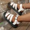 Fashion Sandals Women Suit Summer Heels Muffins Shoe Female Large Size Flat Sandals 2025 Women's Beach Fashion Black Platform Sandalias