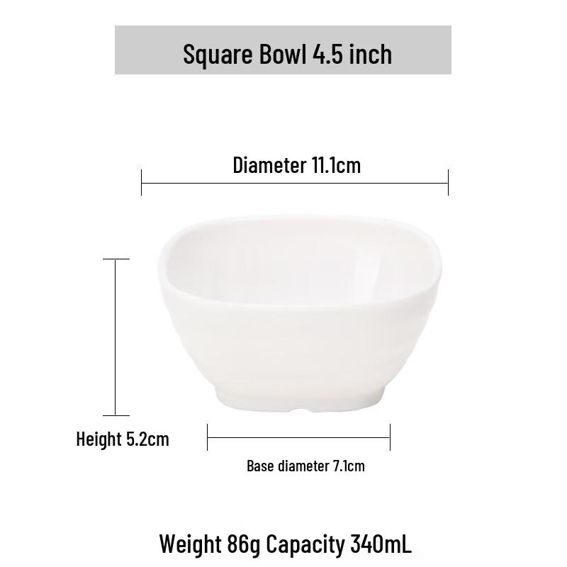 Qianxing White Melamine Small Bowls 4.5 inch