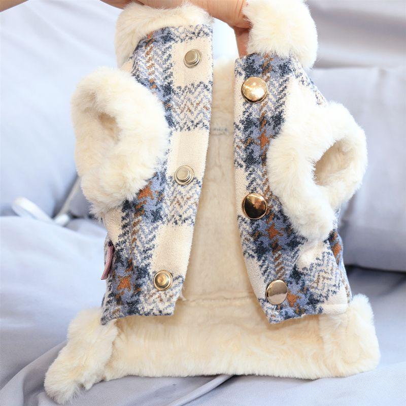 Dog Winter Clothes Autumn Winter Traction Hoodie Couple Pet Warm Vest Princess Cute Dress Cat Winter