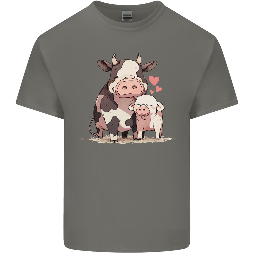 Love Is a Cow and Pig Unisexs Light Cotton TShirt