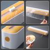 Food Film Dispenser Magnetic Plastic Wrap Dispenser with Cutter Storage Box Aluminum Foil Stretch Film Cutter Storage Holder