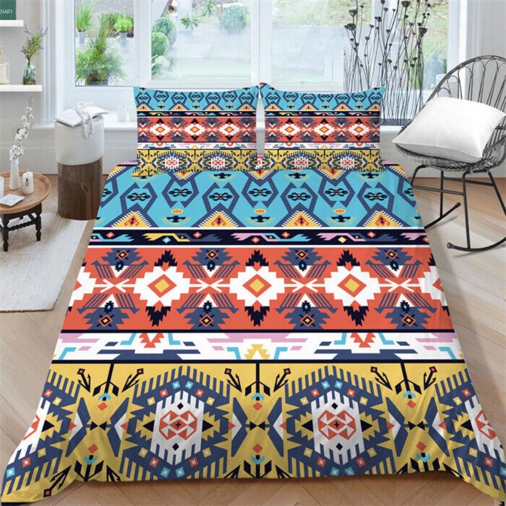 Vector Ethnic Style Bedding Sets Soft Duvet Cover Set Highend Bedroom Decor Gift
