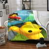 Cute Alien Abduction Adventure Flannel Blanket Super Soft Warm Cozy Blanket for Sofa Bed Office Travel All‑Season Home Decor Gift