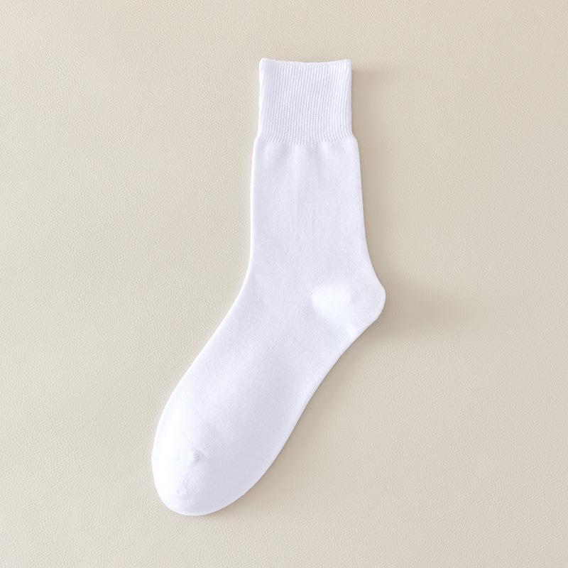 Løstsittende lette bomullslange sokker for menn for seniorer, pluss-størrelse, tynne, midt på leggen, vår/sommer