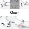 925 Silver Charms Lipstick Perfume High Heels Handbag Dress Camera Pendant Fit Original Pan Bracelet Bead DIY For Woman