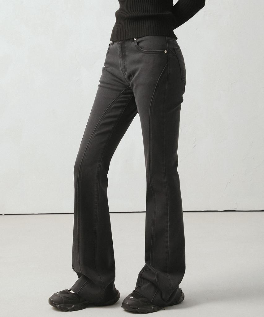Urban Dress Thin Bootscut Pants Cotton Ivory (A Type)