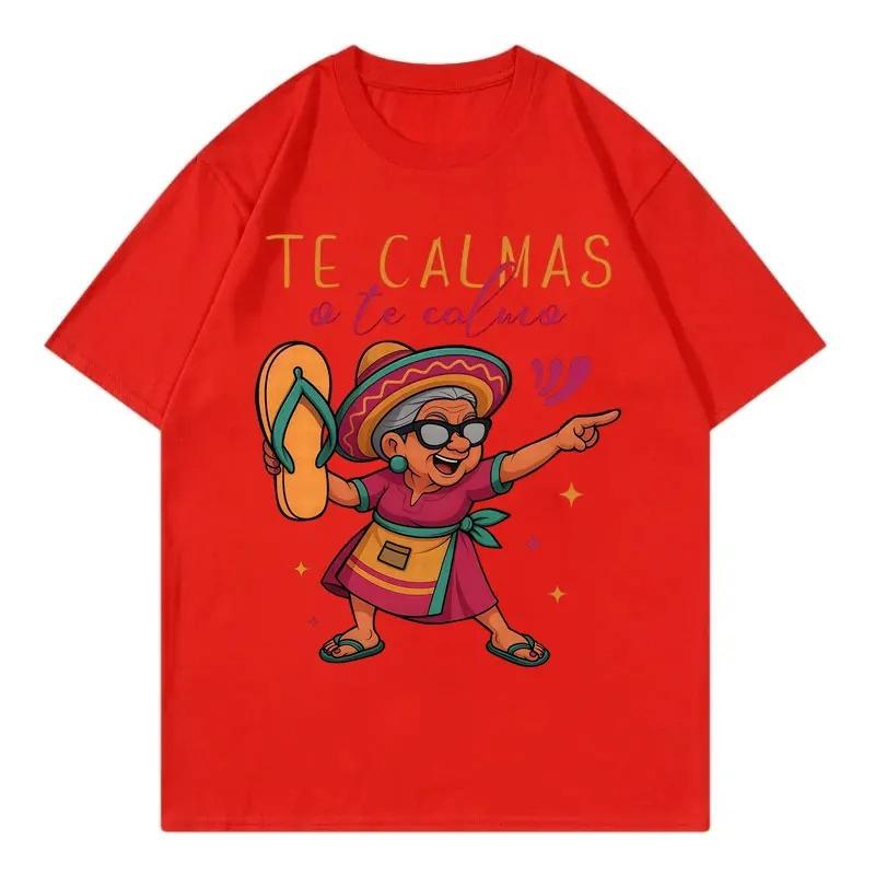 

Funny Mayday Mexican grandma pattern Womens clothing casual fashion trend short sleeved round neck Womens Tshirt 4XL
