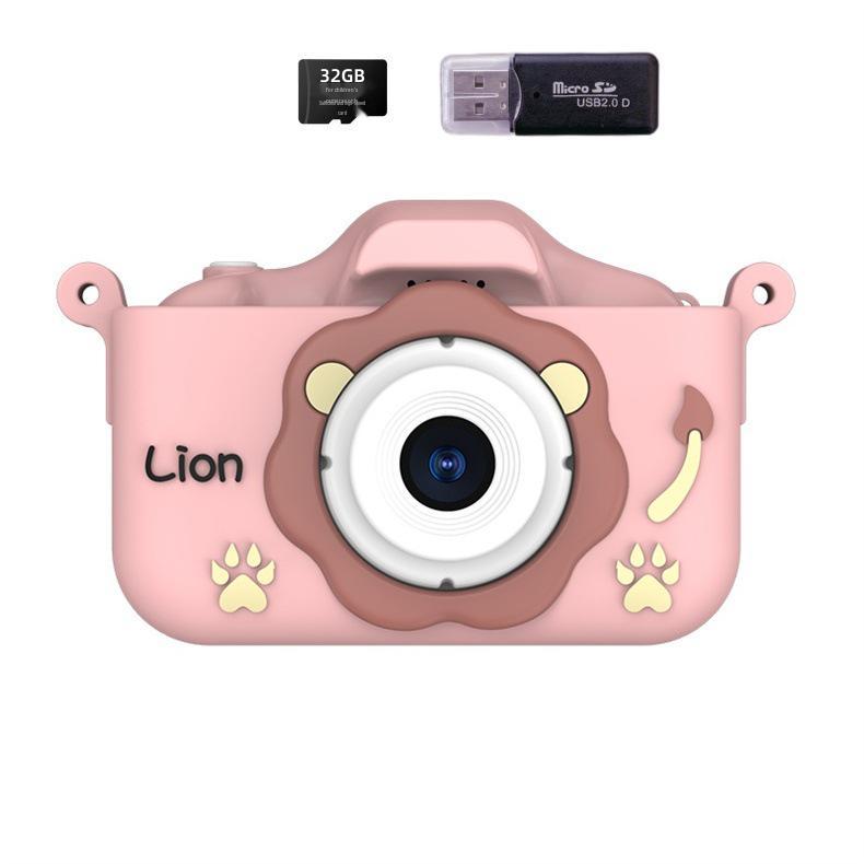 Children's Dual Lens Cartoon Digital Camera with Selfie, Video, Game, and Music Features