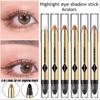 Matte & Shine Highlighting Eyeshadow Stick 2-in-1 Waterproof Eyeshadow Liquid & Liner, Double-ended Eyeshadow Stick, Crayon, Easy-to-use Waterproof