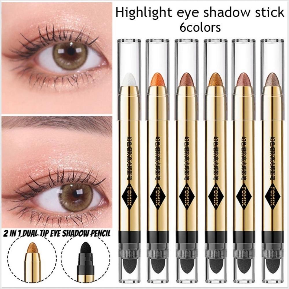 Matte & Shine Highlighting Eyeshadow Stick 2-in-1 Waterproof Eyeshadow Liquid & Liner, Double-ended Eyeshadow Stick, Crayon, Easy-to-use Waterproof