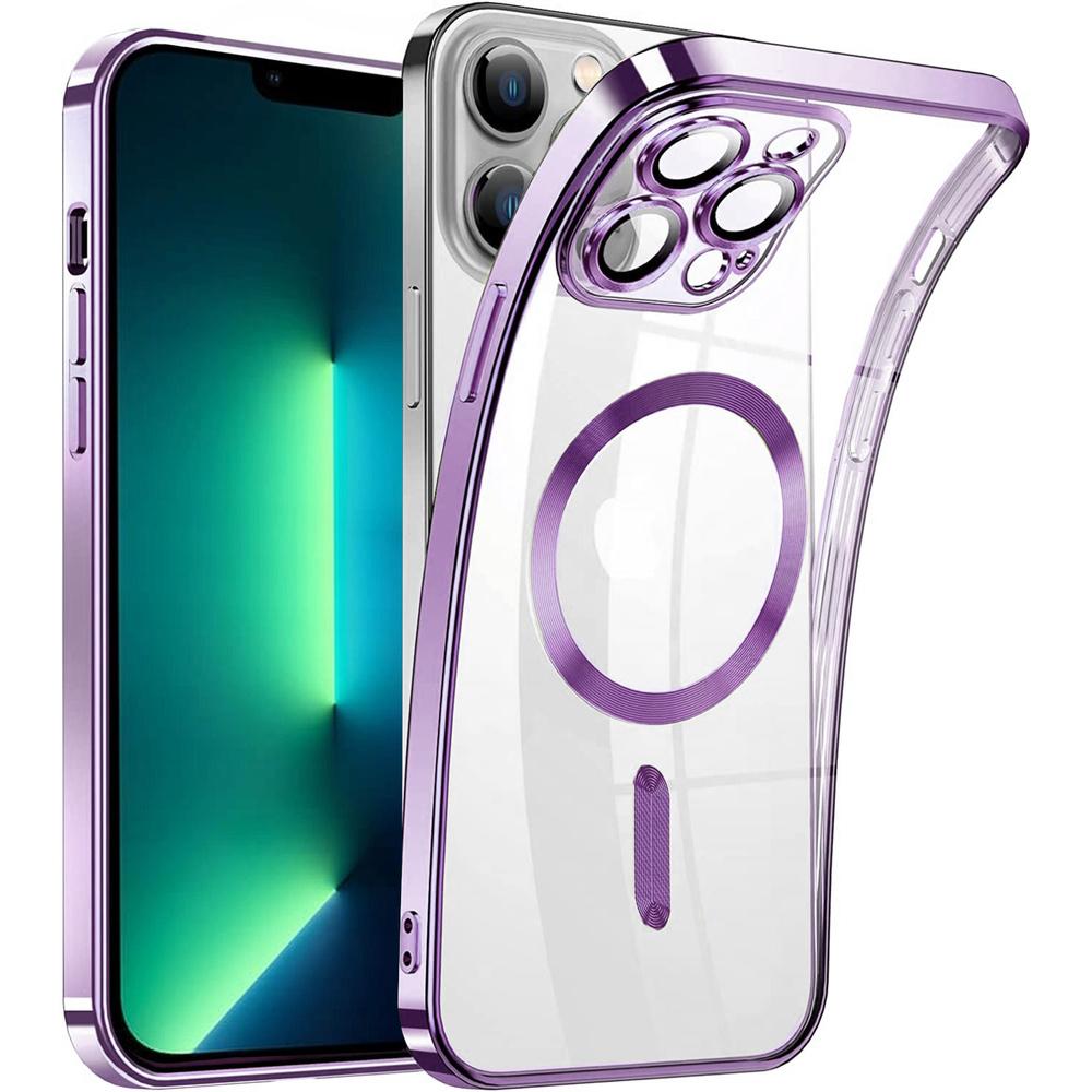 iPhone 13 Pro Case, Electro MagSafe, Purple + Screen Protector