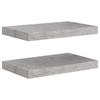 VidaXL Étagères murales flottantes 2 pcs Gris béton 40x23x3,8 cm MDF