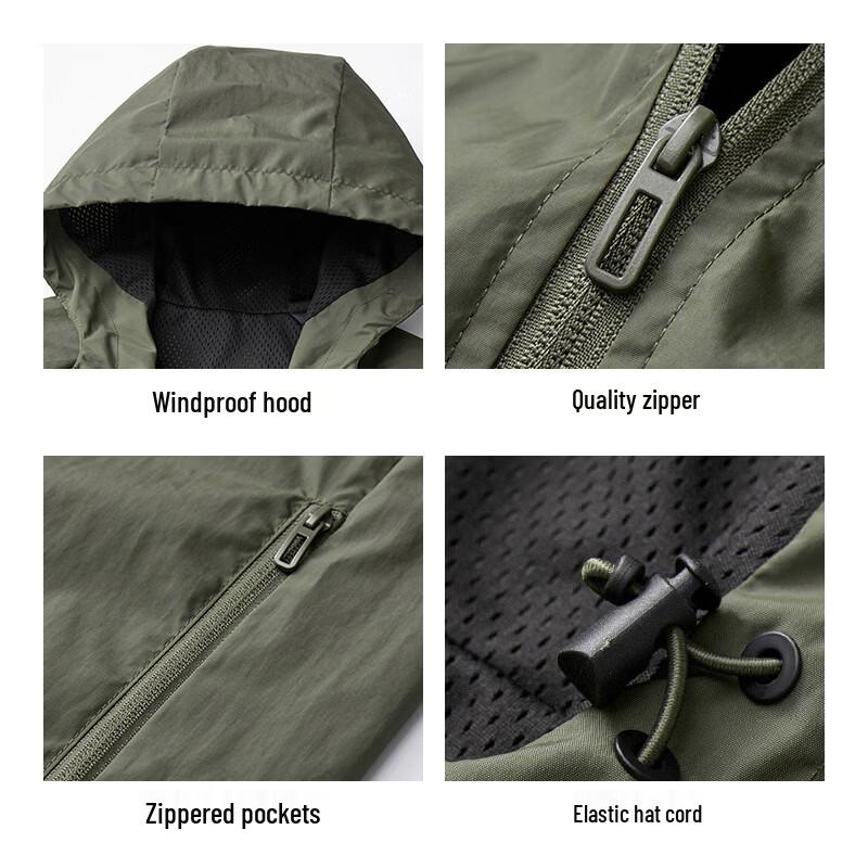 JEEP SPIRIT Men's Outdoor Windproof Hooded Jacket