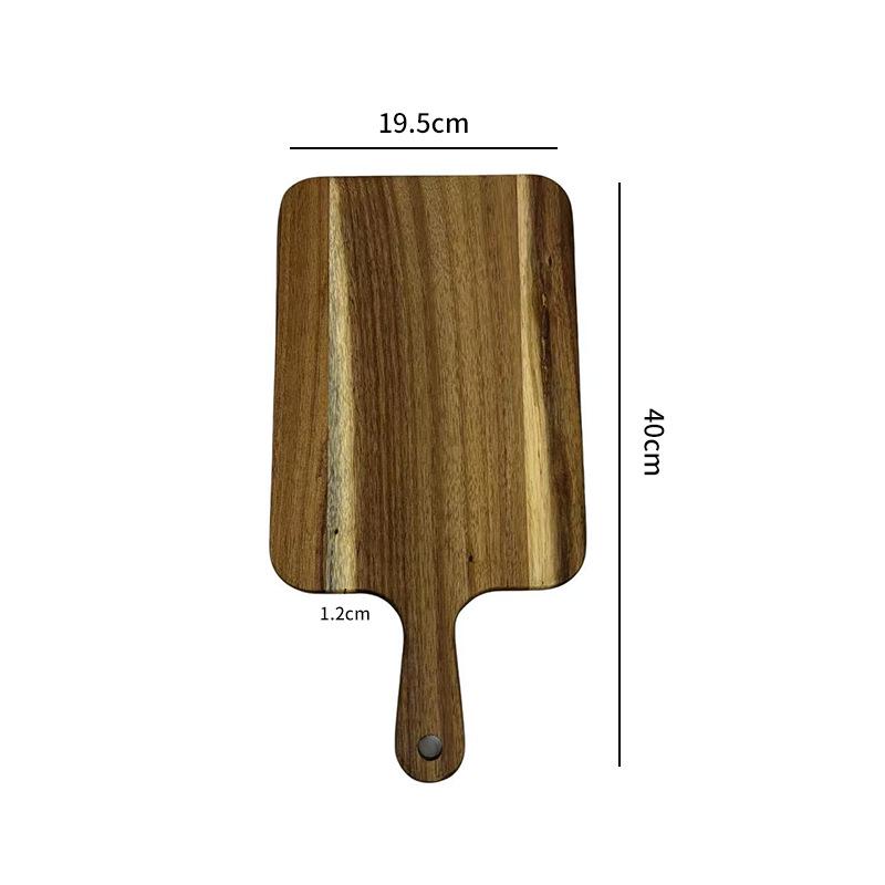Acacia Wood Cutting Board: Solid Kitchen Chopping Board & Multi-Use Dining Plate