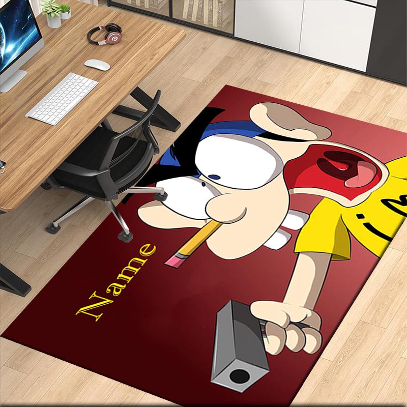 Custom Name Jeffy Printed Carpet, for Office Chair Living Room Bedroom Kitchen Room Decor Gifts.