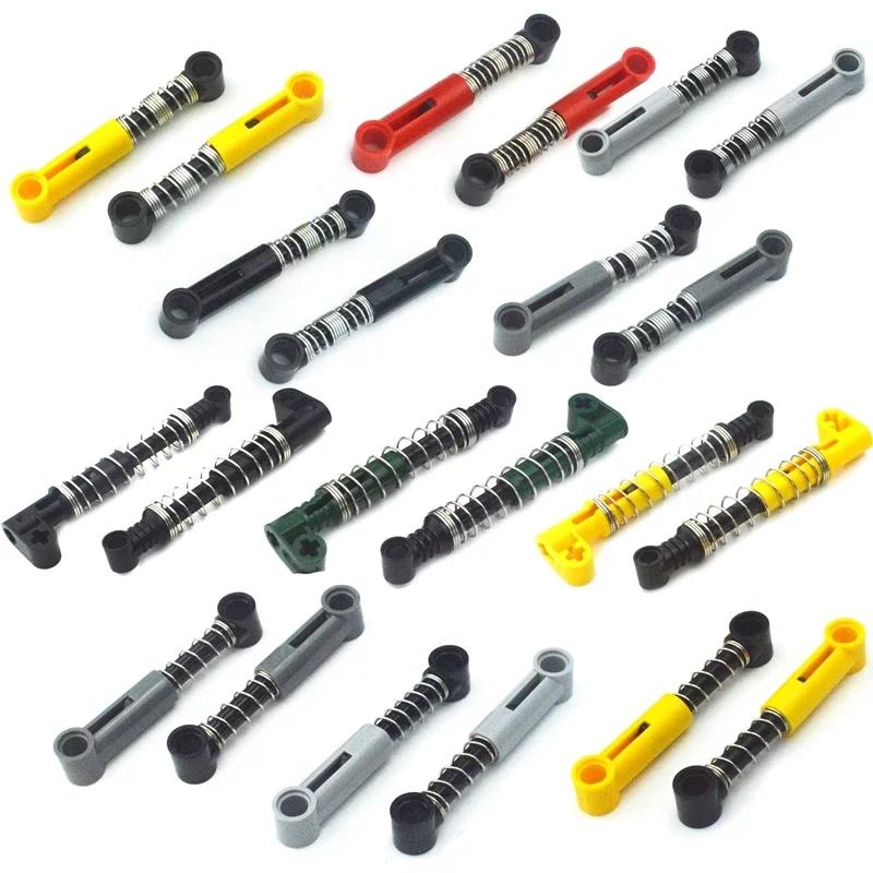 Non-Toxic Technical Moc Parts Soft Hard Spring Building Blocks Self-Locking Bricks Shock Absorber Accessories Spring 18404 76138 76537