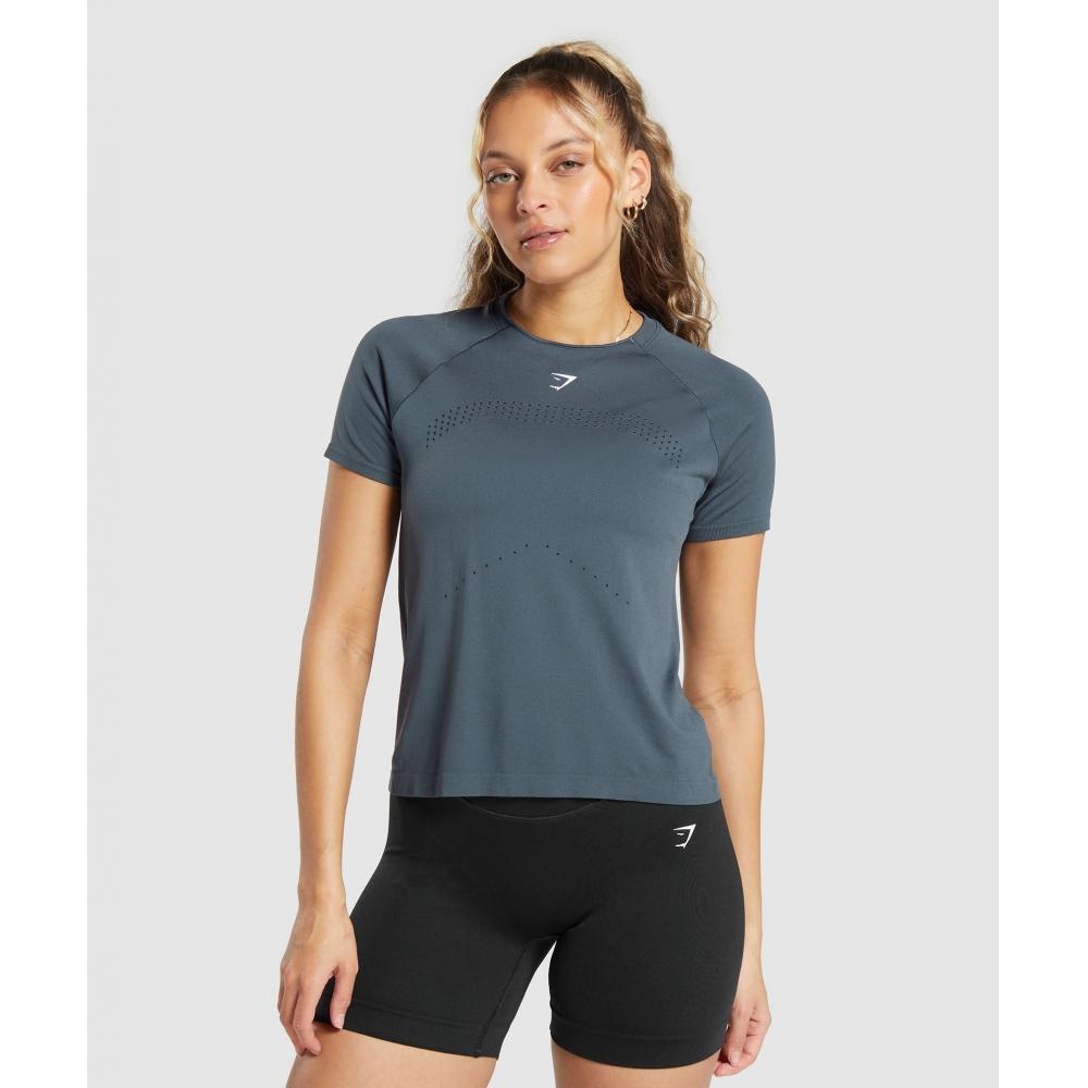 

Бесшовная футболка GYMSHARK Sweat Titanium Blue B7A2I UCMQ XXL