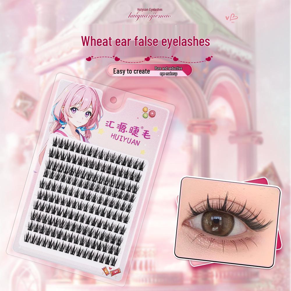 

Natural Wheat Ear False Eyelashes - Dense Segmented Fairy Cluster