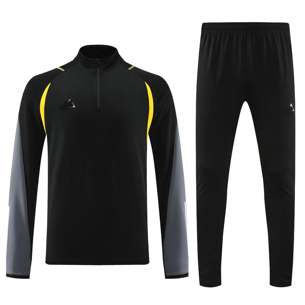Student Team Half Zipper Long Sleeve Suit Football Training Suit Club Quick Drying Football Jersey Breathable