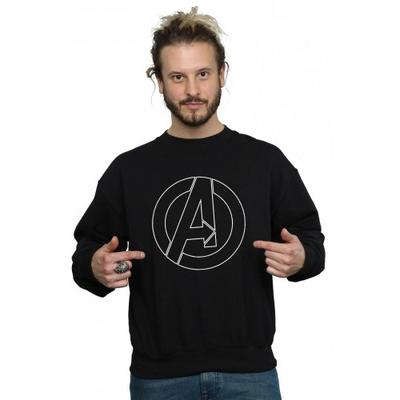 Avengers Assemble Mens Logo Cotton Sweatshirt