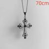 Personality Temperament Baroque Pearl Hollowed-out Cross Pendant Necklace for Men Women Fashion Punk Spice Girl Jewelry Jewelry