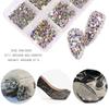 6 rutnät/låda Blandad storlek Flatback Nagel Rhinestone Kristallglas Nagelsmycken Nageldekoration SS6-SS20