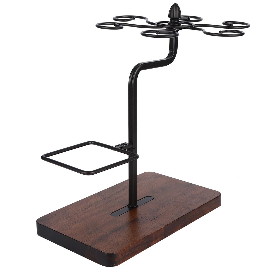 Wine Glass Holder Multifunction Desktop Goblet Drying Rack for Home Kitchen Restaurant BarBlack