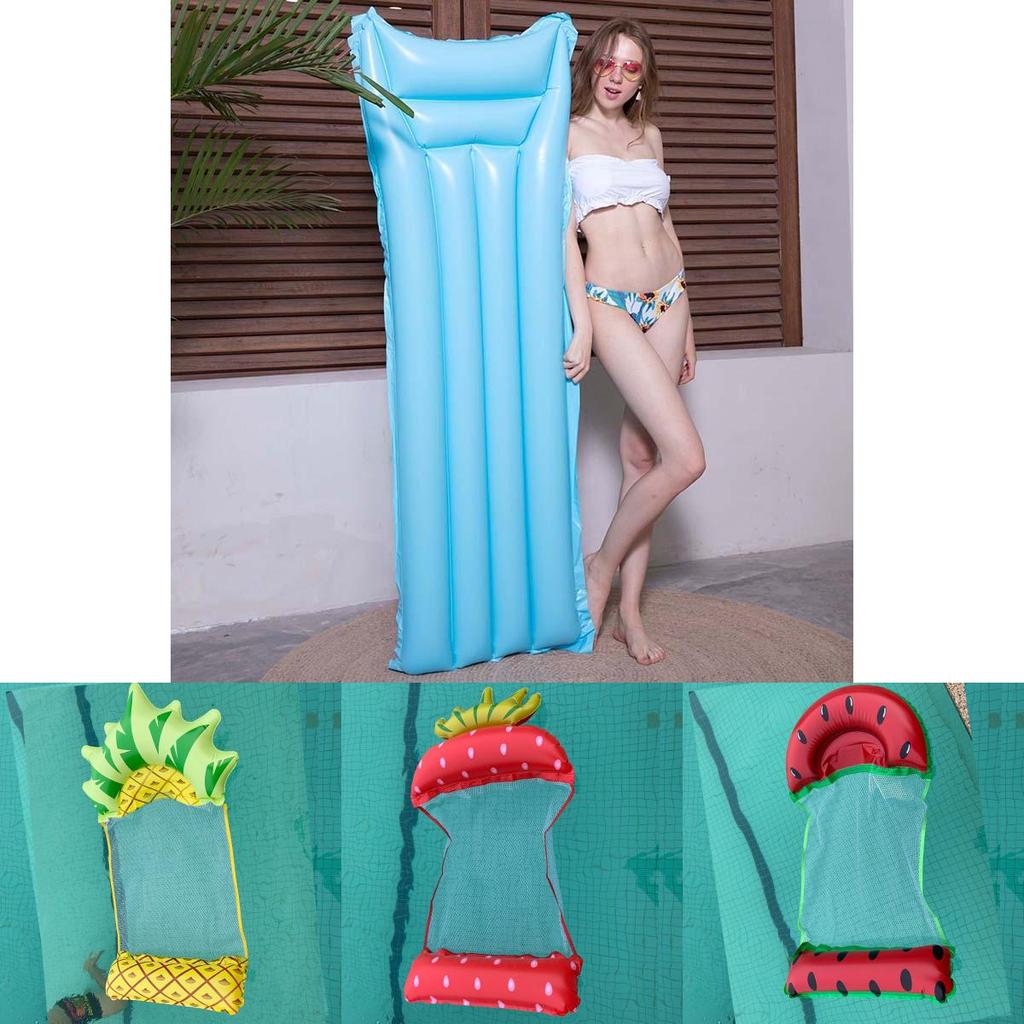 Summer Watermelon Inflatable Swim Hammock Pool Float Lounger For Adults