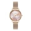 OLIVIA BURTON Signature Midi Women's Watch 24000224 Abstract Floral Rose Gold Mesh
