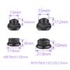 SenyEr Titanium Nuts M5/M6/M8/M10/M12/M14/M16 Flange Nuts Bolt Caps for Motorcycles Bicycles Bikes (Black, M5)