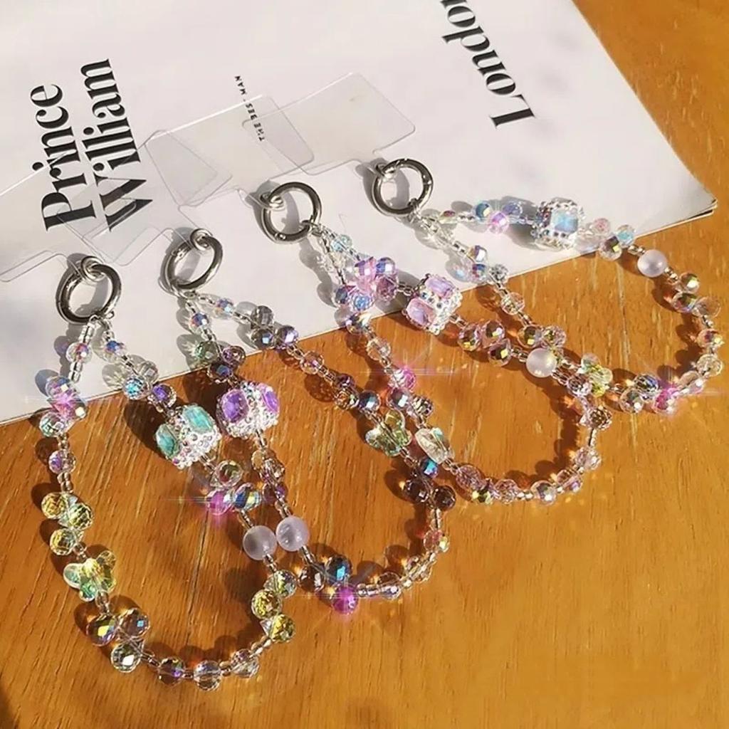 Short Phone Lanyard High-end Light Luxury Bracelet Exquisite Handcrafted Beaded Pendant Ins Women's Hand-held Wrist Pendant