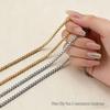 304 Stainless Steel 18K Gold Box Chain Necklace Bracelet Jewelry Accessories (Vacuum Electroplated, Square Chain, In Stock)