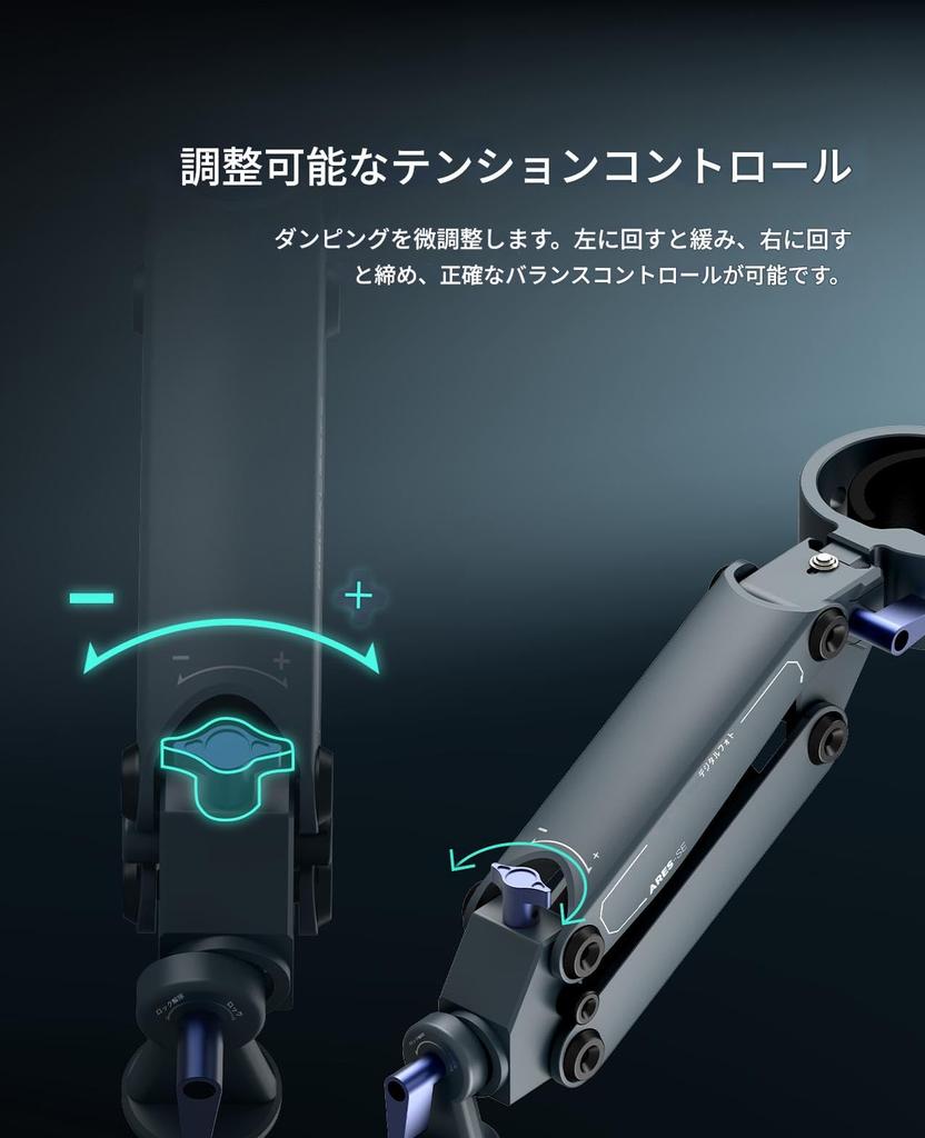 DF DIGITALFOTO ARES-SE Dual Handle NATO Rail 5kg Load Vertical Z-Axis Damping Grip for DJI RS 4 3 Pro RSC 2 Gimbal Stabilizer