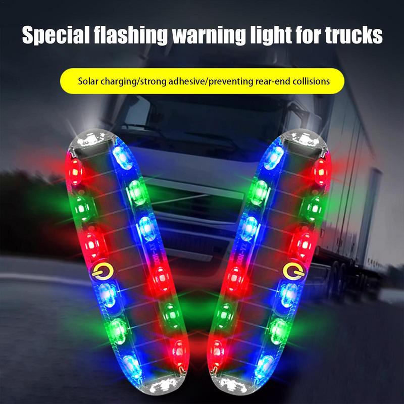 For  Motorcycle Truck Flashing Safety Lights Flashing Warning Safety Lights Solar High Brightness Waterproof Solar Led