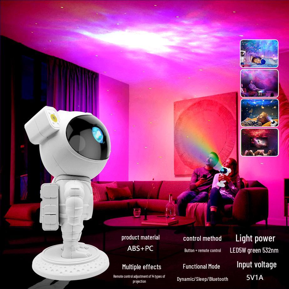 Astronaut Starry Sky Projector: Creative Bluetooth Night Light & Gift for Kids
