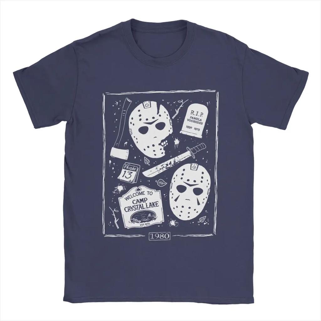 Men Welcome Campers Horror Movie T Shirts 100% Cotton Clothes Awesome Short Sleeve Round Collar Tee Shirt Original T-Shirts